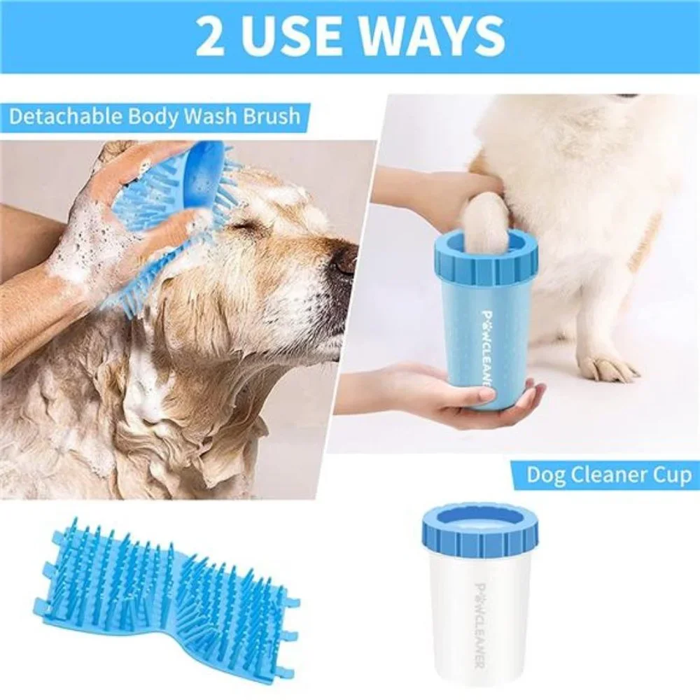 Paw Cleaner Pet Foot Cleaner for Small Medium Breed (with 3 Absorbent Towel)